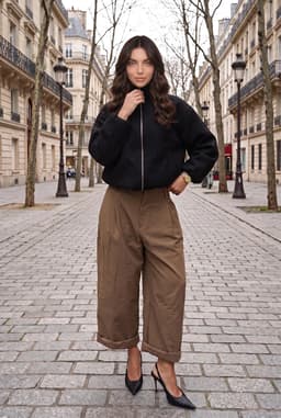 여성용 블랙 스탠드 칼라 집업 겨울 재킷