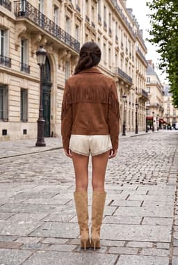 Dam Mockajacka med Fransar Western-stil Kamel