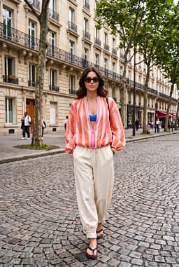 Jaqueta Feminina Transparente Listrada Multicolorida Fecho Zíper