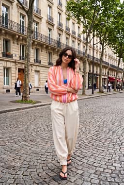 Jaqueta Feminina Transparente Listrada Multicolorida Fecho Zíper