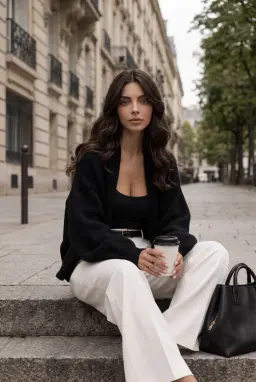 Siyah Balon Kol Bolero Hırka — Siyah