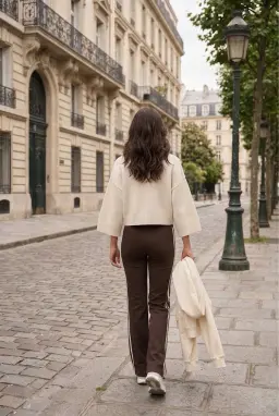 Suéter de Malha Oversize com Manga Morcego para Mulher Creme — Branco