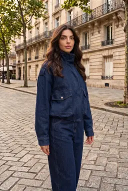 Chaqueta Bomber Oversize de Ante Sintético Marrón Chocolate para Mujer
